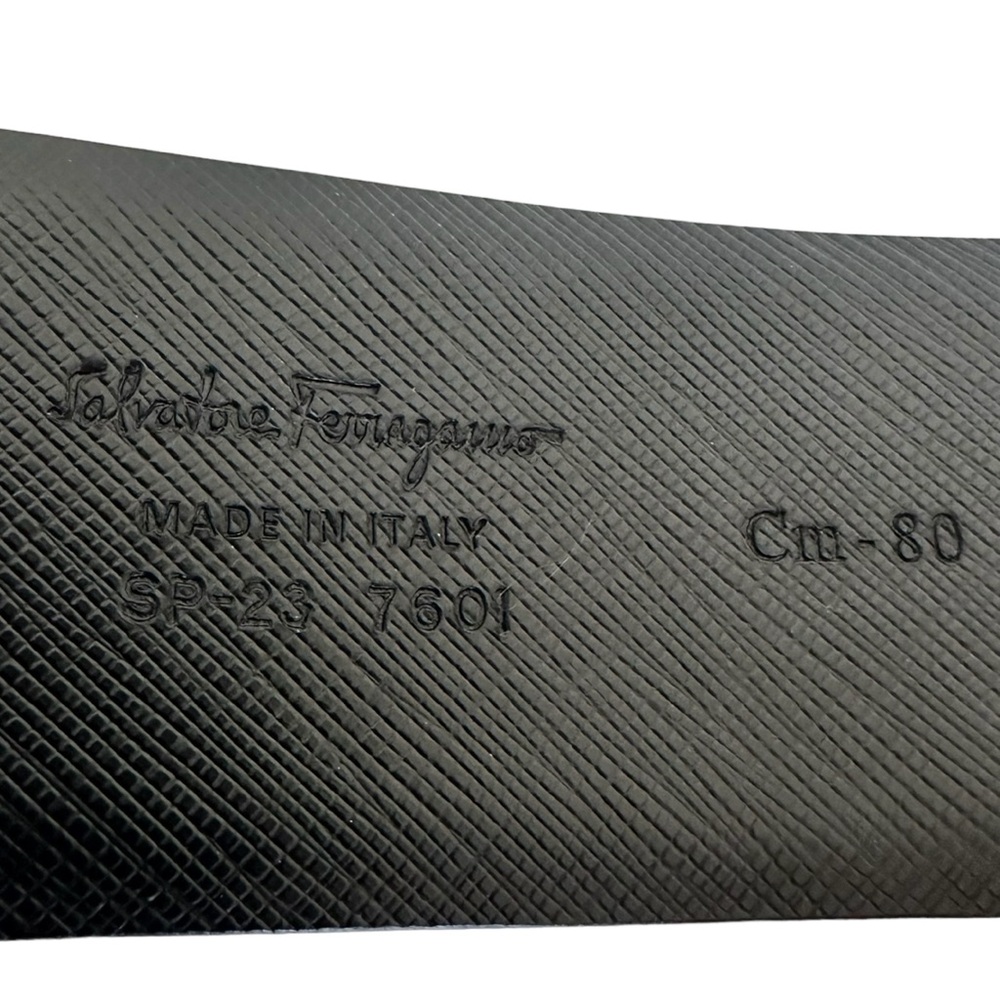Salvatore Ferragamo Reversible Leather Belt Strap Oxford Blue and Black Size 32 - Picture 11 of 16